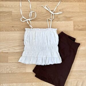 Japanese ruched top with bow